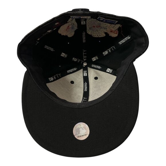 New Era 59FIFTY New York Yankees Wool Fitted Hat 7 1/2 Fireworks NYC Skyline Emb - Picture 6 of 8